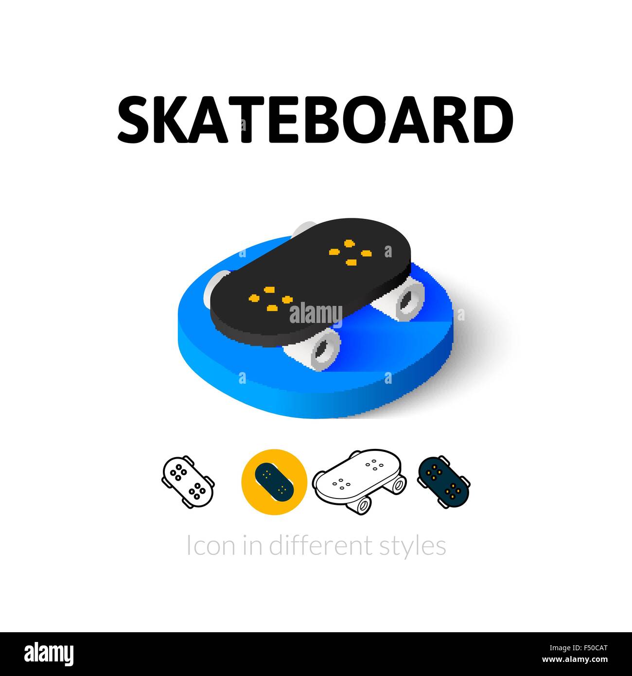 Skateboard icon in different style Stock Vector Image & Art - Alamy