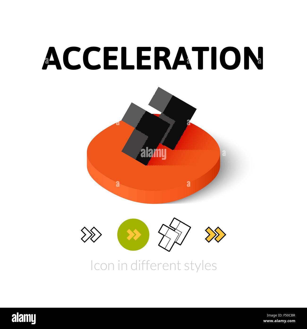 Acceleration icon in different Stock Vector Images - Alamy