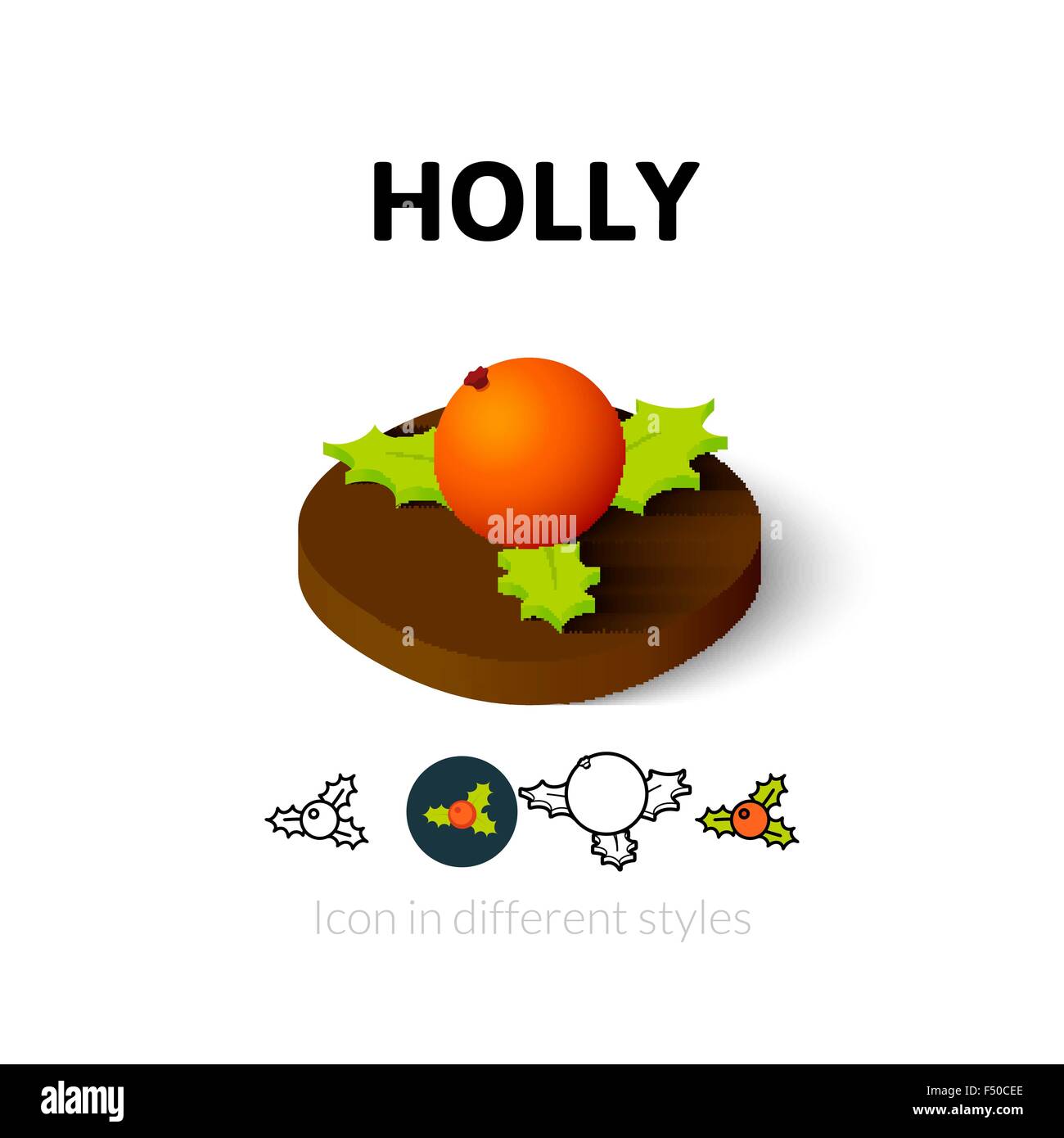 Holly berry icon in Stock Vector Images - Alamy