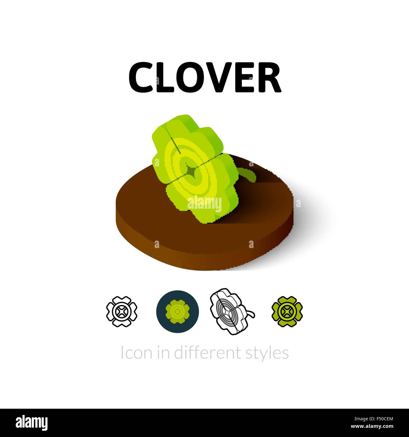Clover icon in different style Stock Vector Image & Art - Alamy