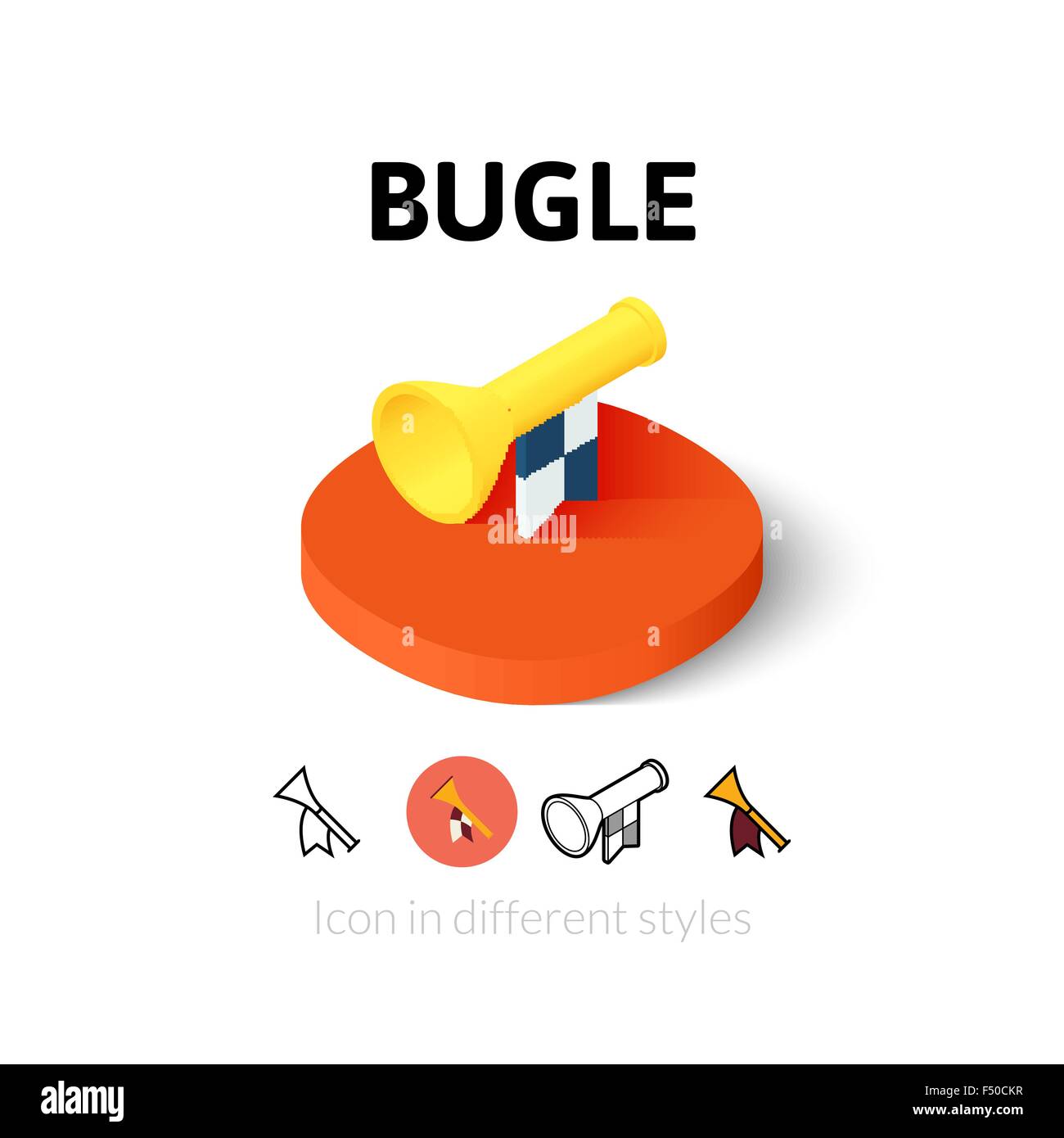 Bugle icon in different style Stock Vector Image & Art Alamy