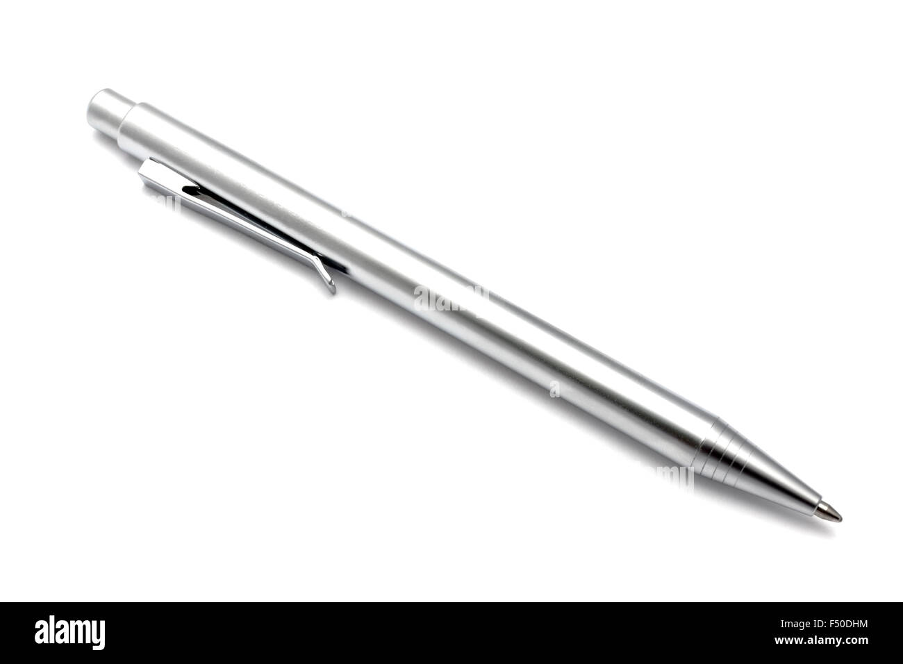 Ballpoint pen on white background Stock Photo Alamy