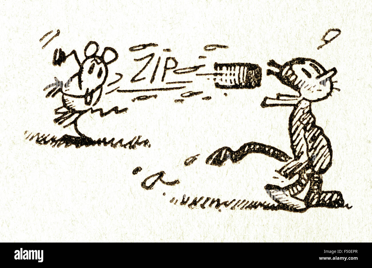 High resolution scan from a 1920 Krazy Kat comic strip by