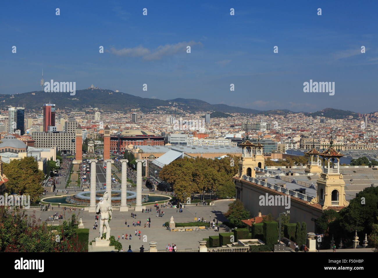 Barcelona cityscape skyline hi-res stock photography and images - Alamy