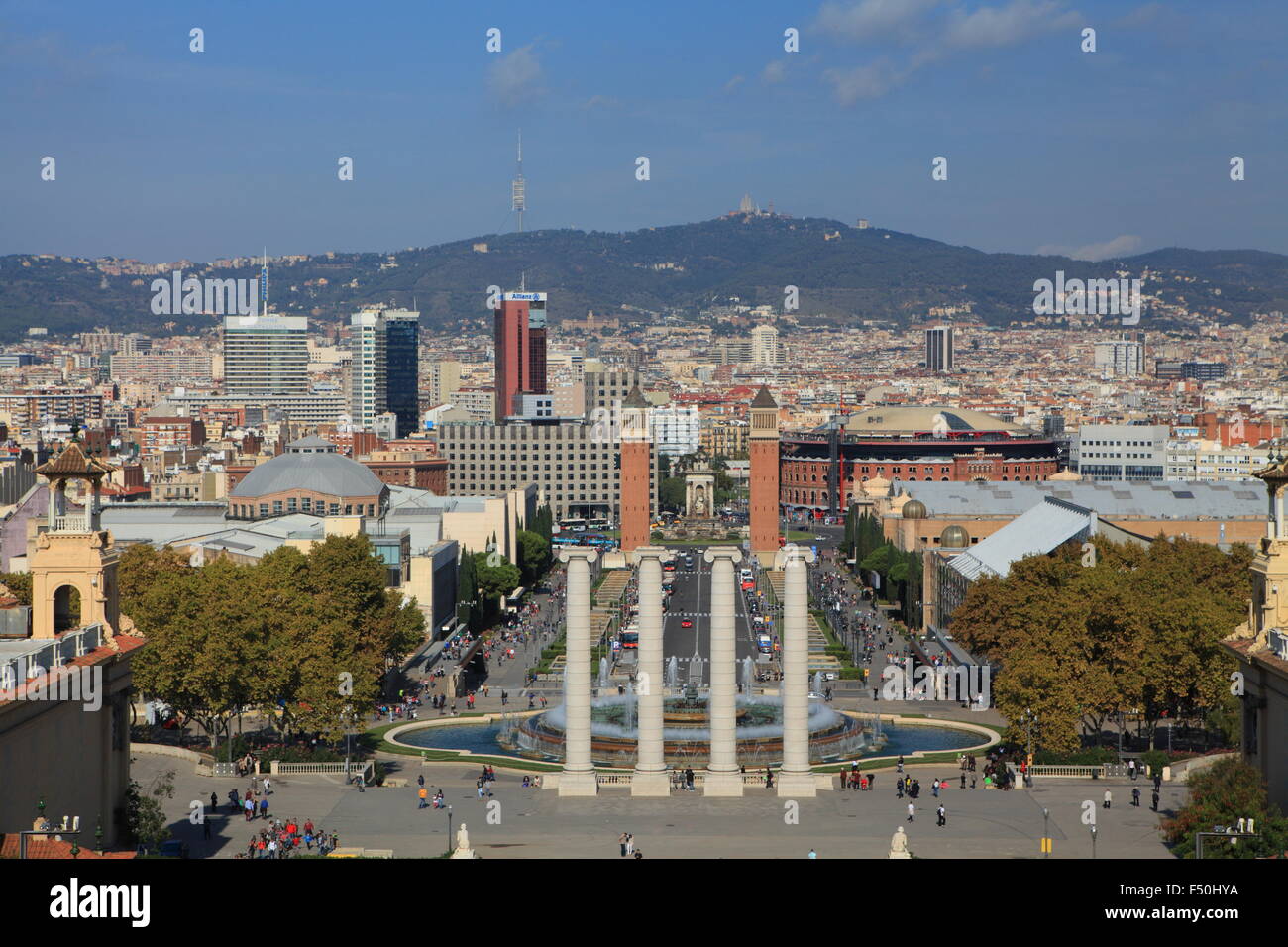 Barcelona cityscape skyline hi-res stock photography and images - Alamy