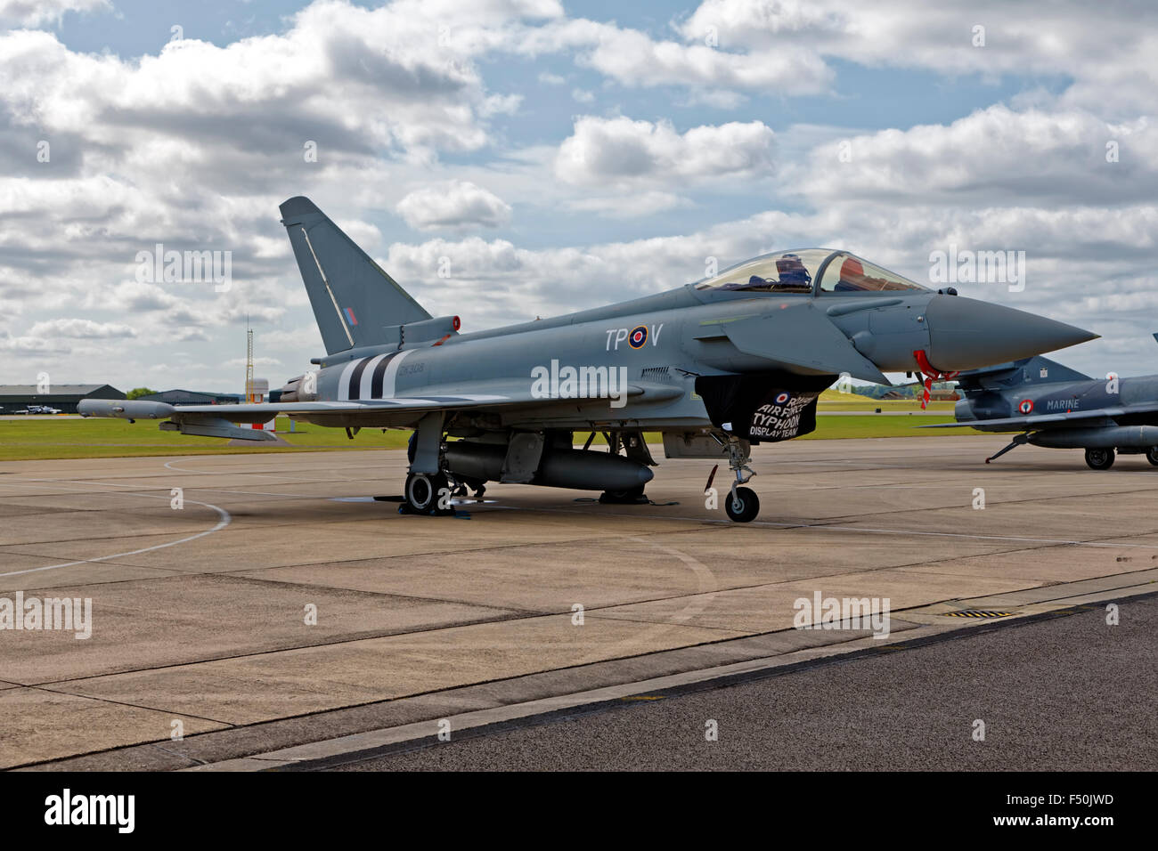 A Royal Air Force Eurofighter Typhoon FGR.4 ZK308/TP-V of 29(R) Squadron RAF Coningsby, Lincolnshire, United Kingdom. Stock Photo