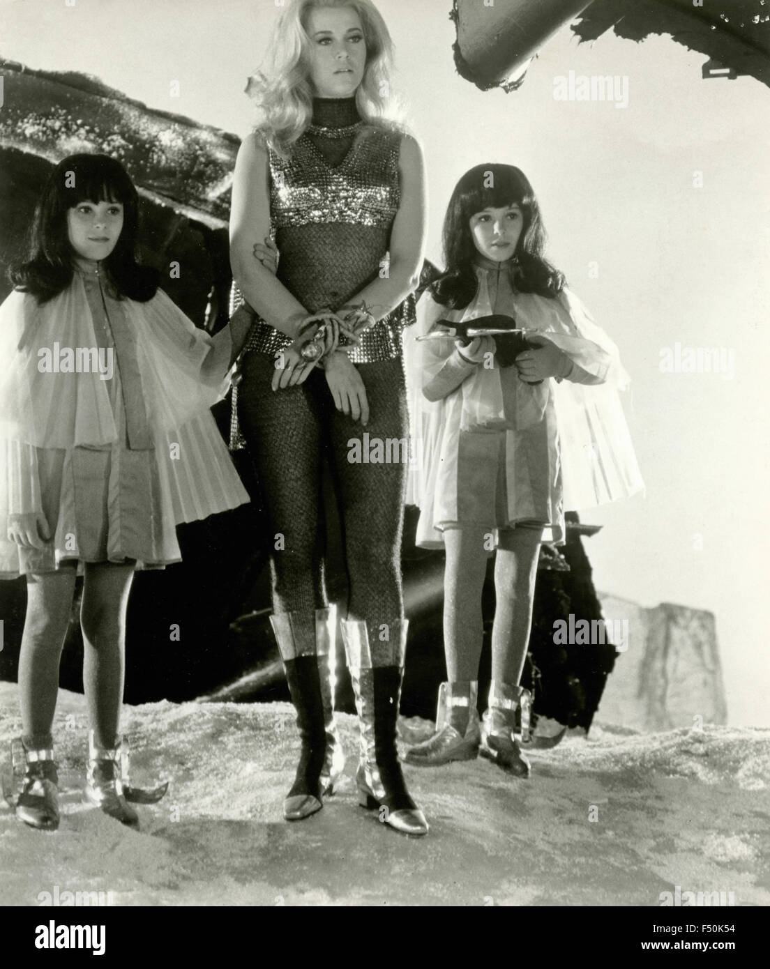 The actress Jane Fonda in a scene from the film 'Barbarella', 1968 Stock Photo