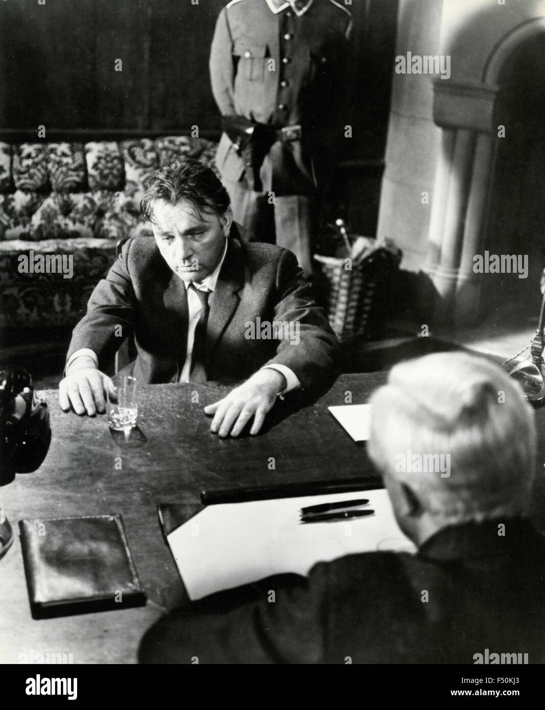 The Welsh actor Richard Burton in a scene from the film 'The Spy Who Came in from the Cold' , UK 1963 Stock Photo