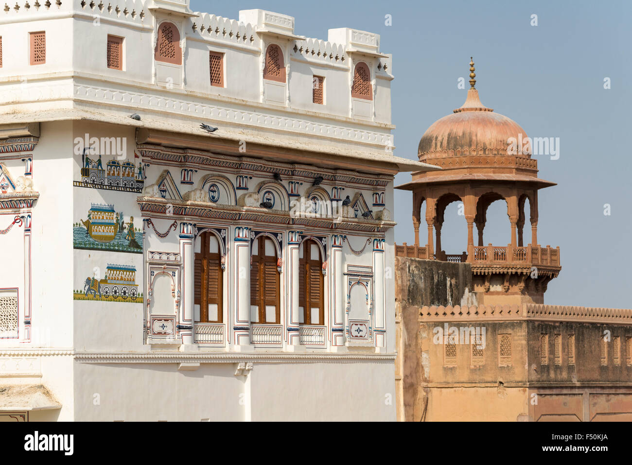 Detail of Junagarh Fort, originally called Chintamani. It was built in 16th century and is one of the main tourist attractions t Stock Photo