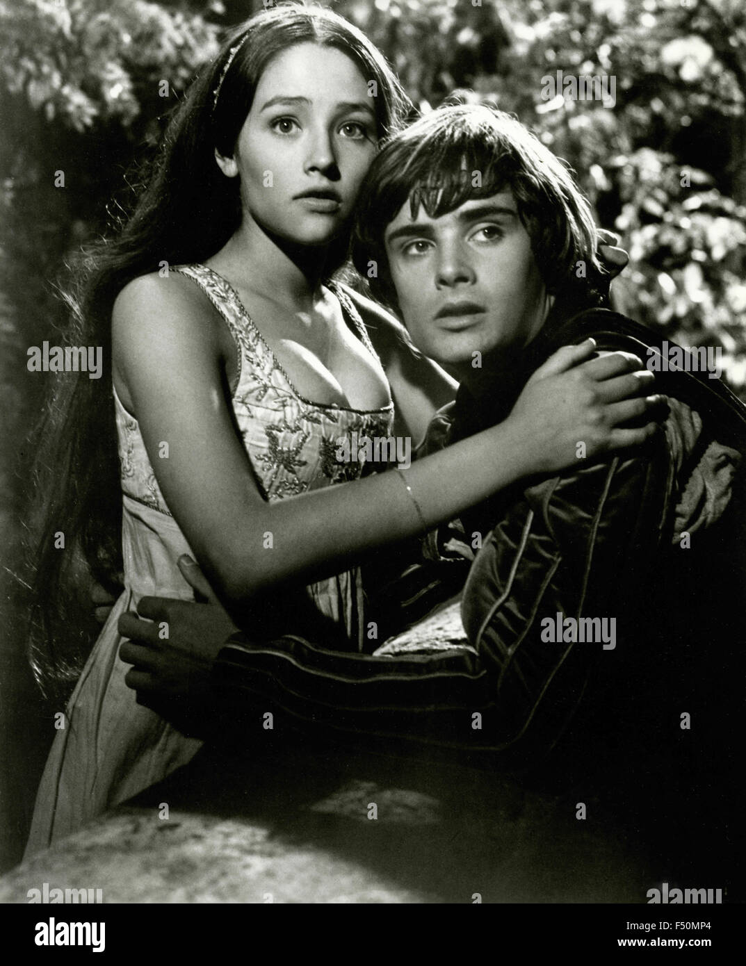 The actors Leonard Whiting and Olivia Hussey in 'Romeo and Juliet', Italy Stock Photo