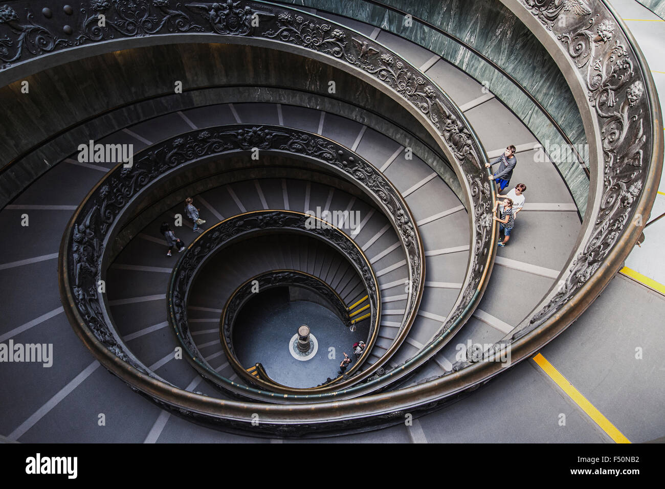 Spiral staircase in the Vatican Museum, Rome Italy Stock Photo