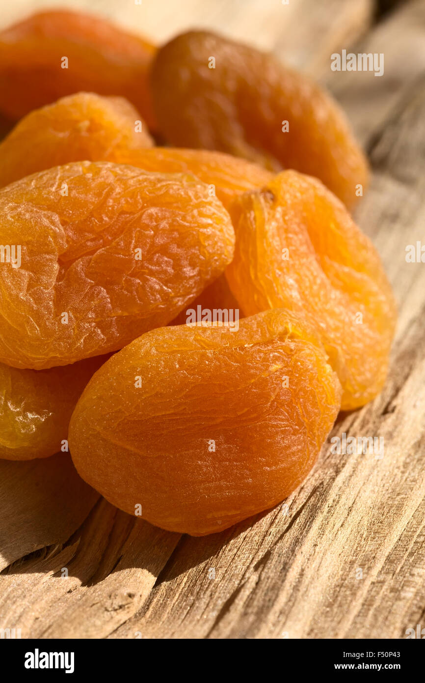 Dried apricots, a healthy snack containing vitamin, betacarotene