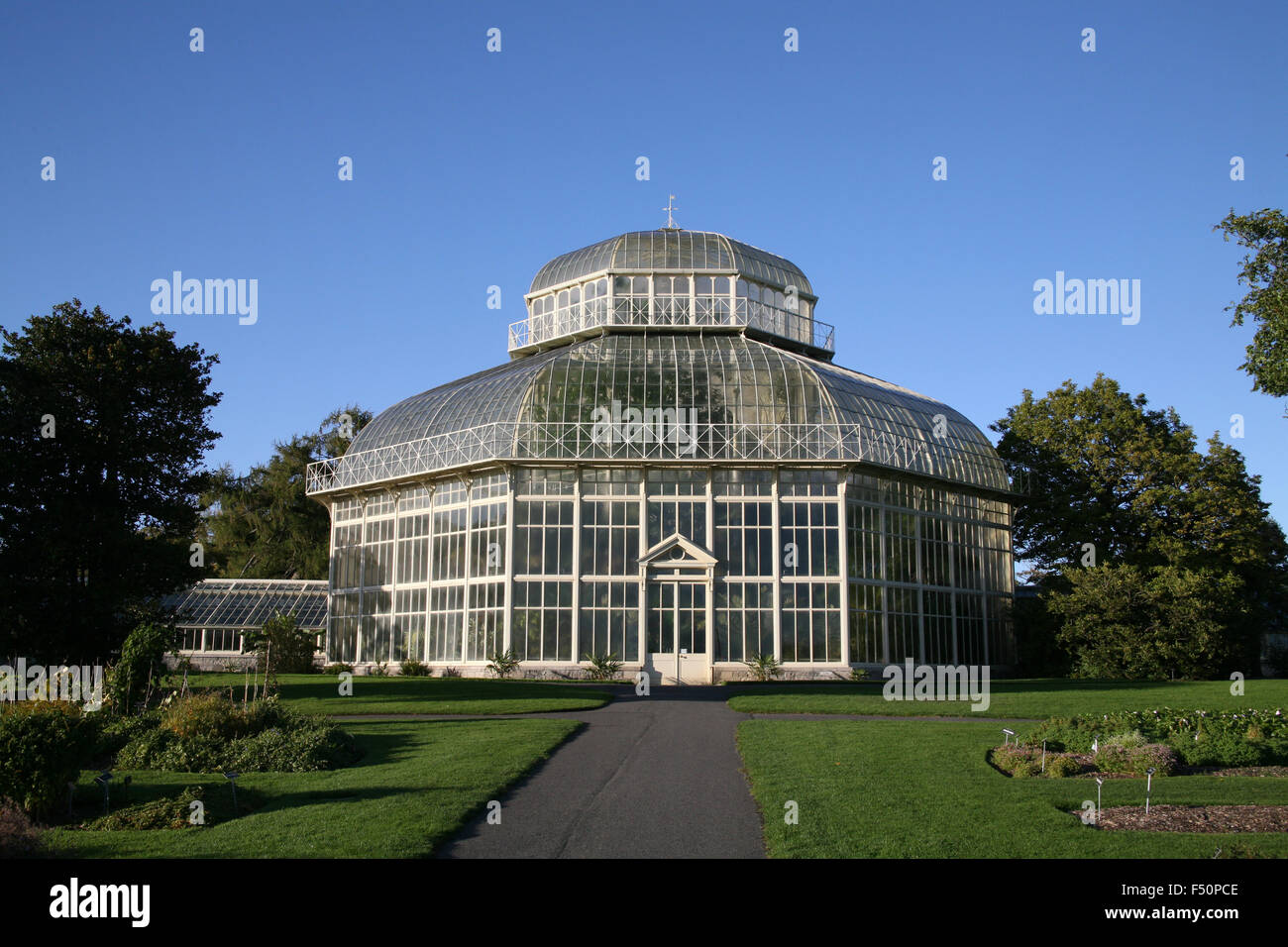 The The Great Palm House at the National Botanic Gardens in Dublin Ireland Stock Photo