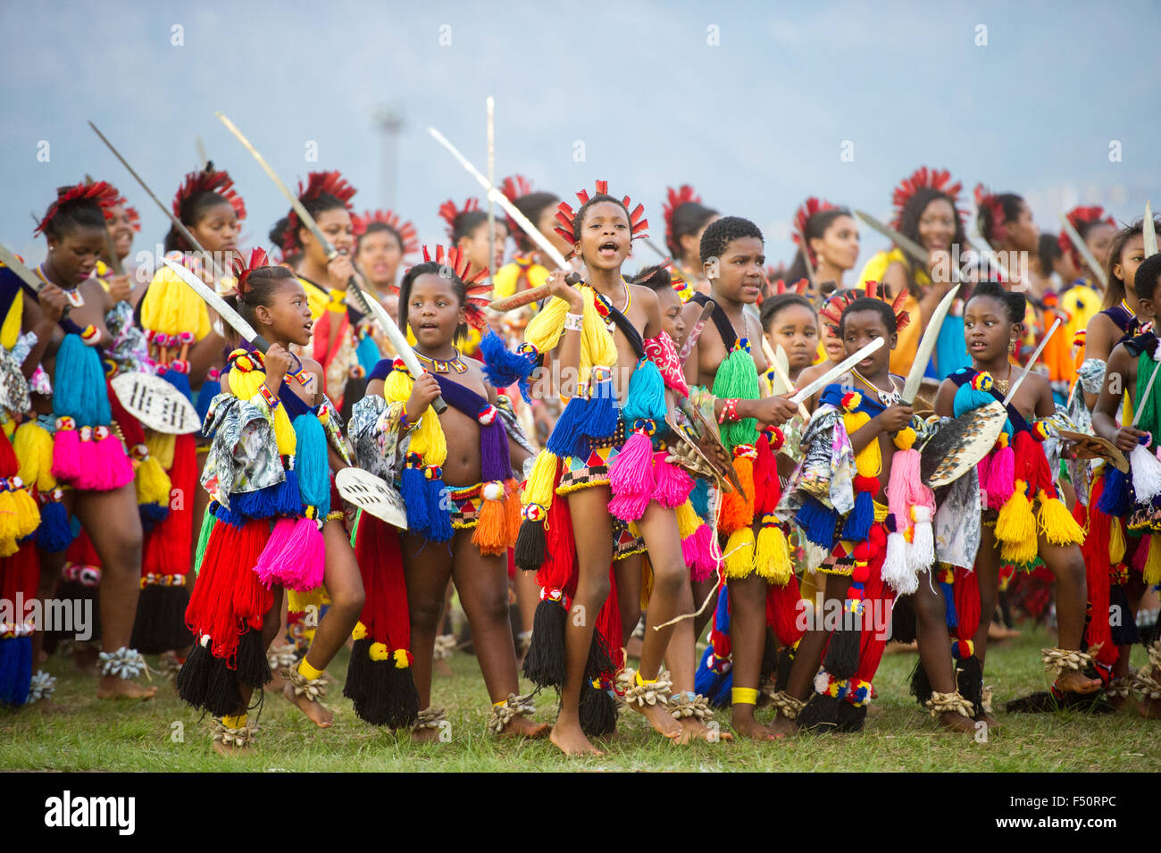 Ludzidzini Swaziland Africa Annual Umhlanga Or Reed Dance Ceremony In Which Up To 100000 8981