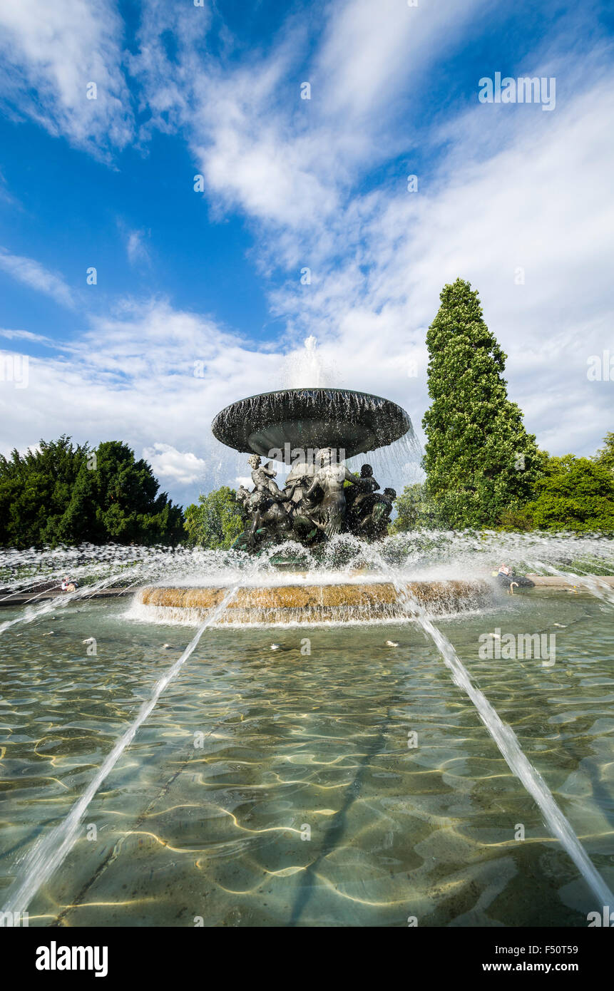 The well Stille Wasser in the suburb Neustadt Stock Photo