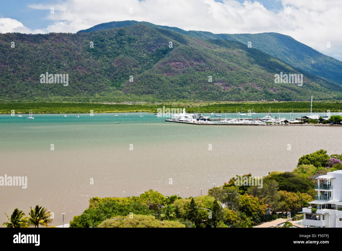 view of tropical city of Cairns Australia Stock Photo