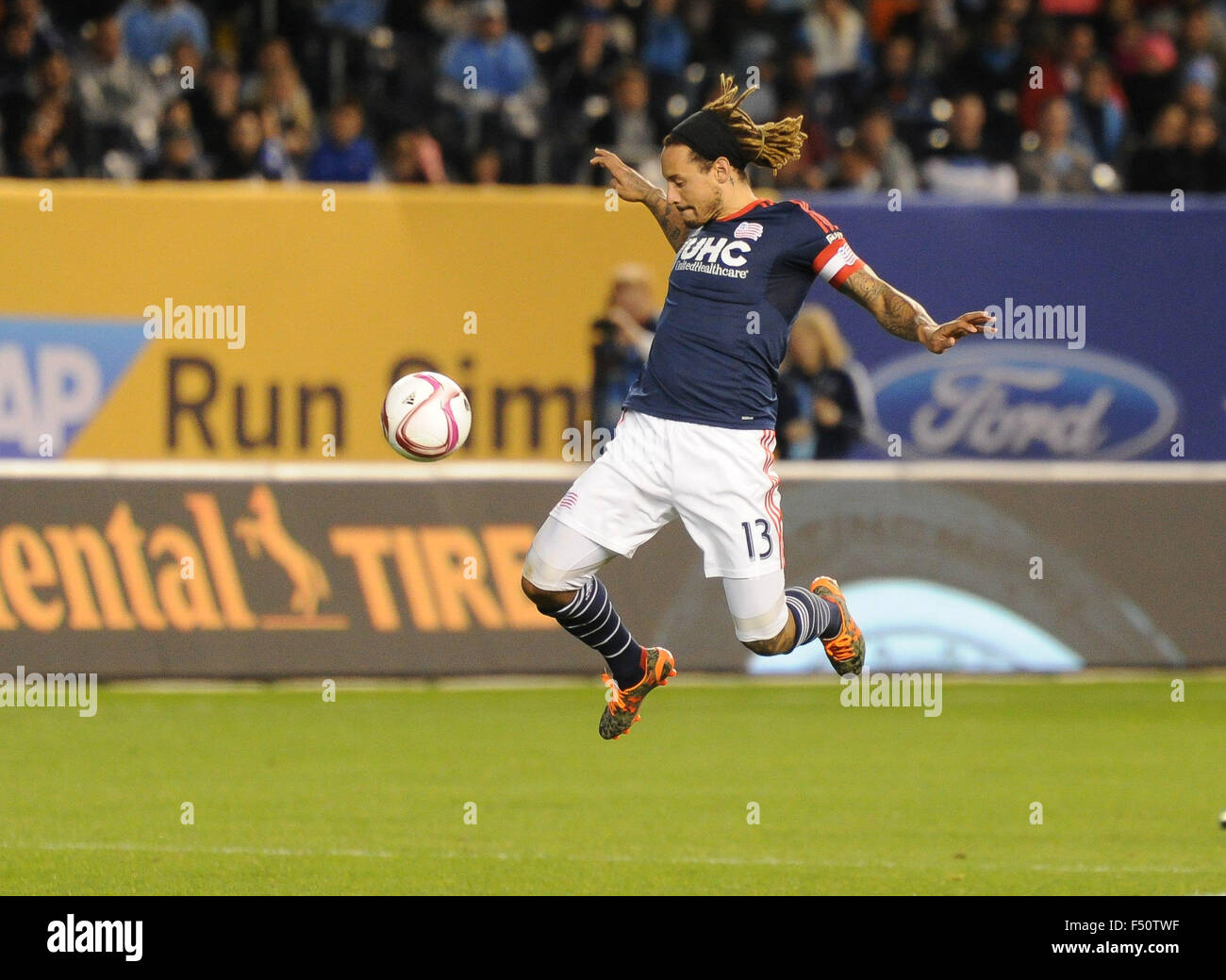 Bronx, New York, USA. 25th Oct, 2015. Jermaine Jones (13) of New England Revolution in action during a match against NYCFC, at Yankee Stadium, on Oct 25, in Bronx, New York. Gregory Vasil/Cal Sport Media Credit:  Cal Sport Media/Alamy Live News Stock Photo
