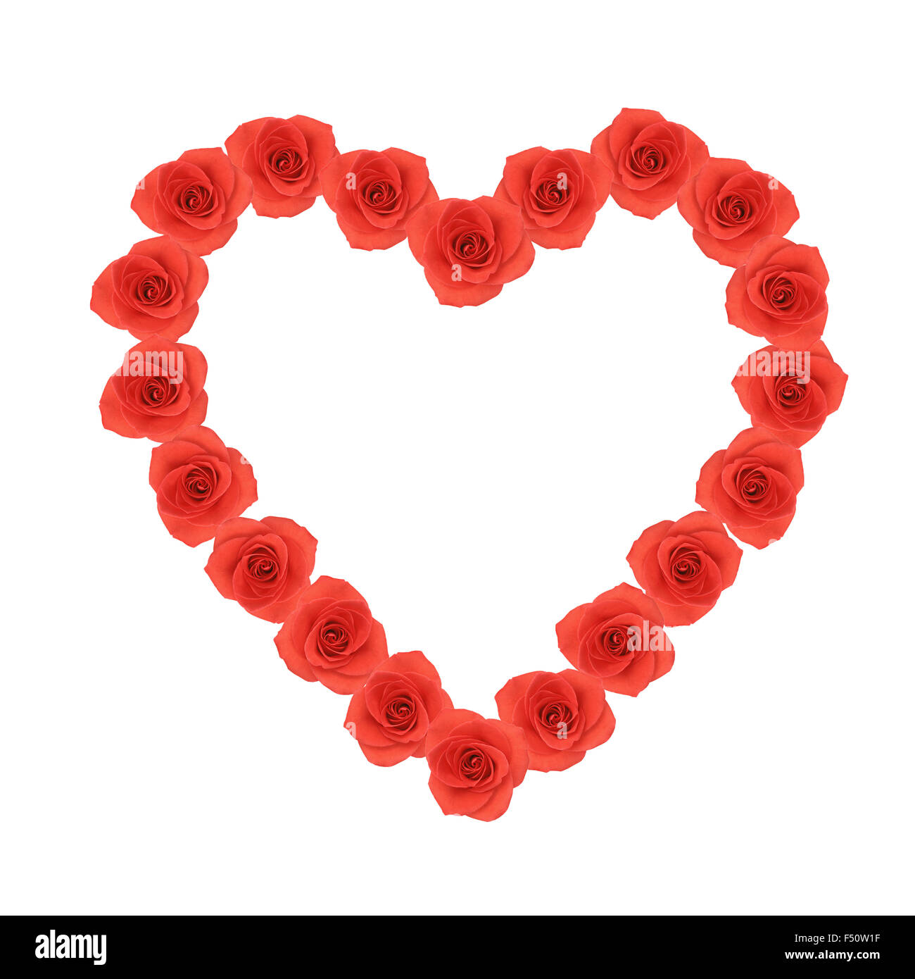 Heart shape red rose flowers Stock Photo - Alamy
