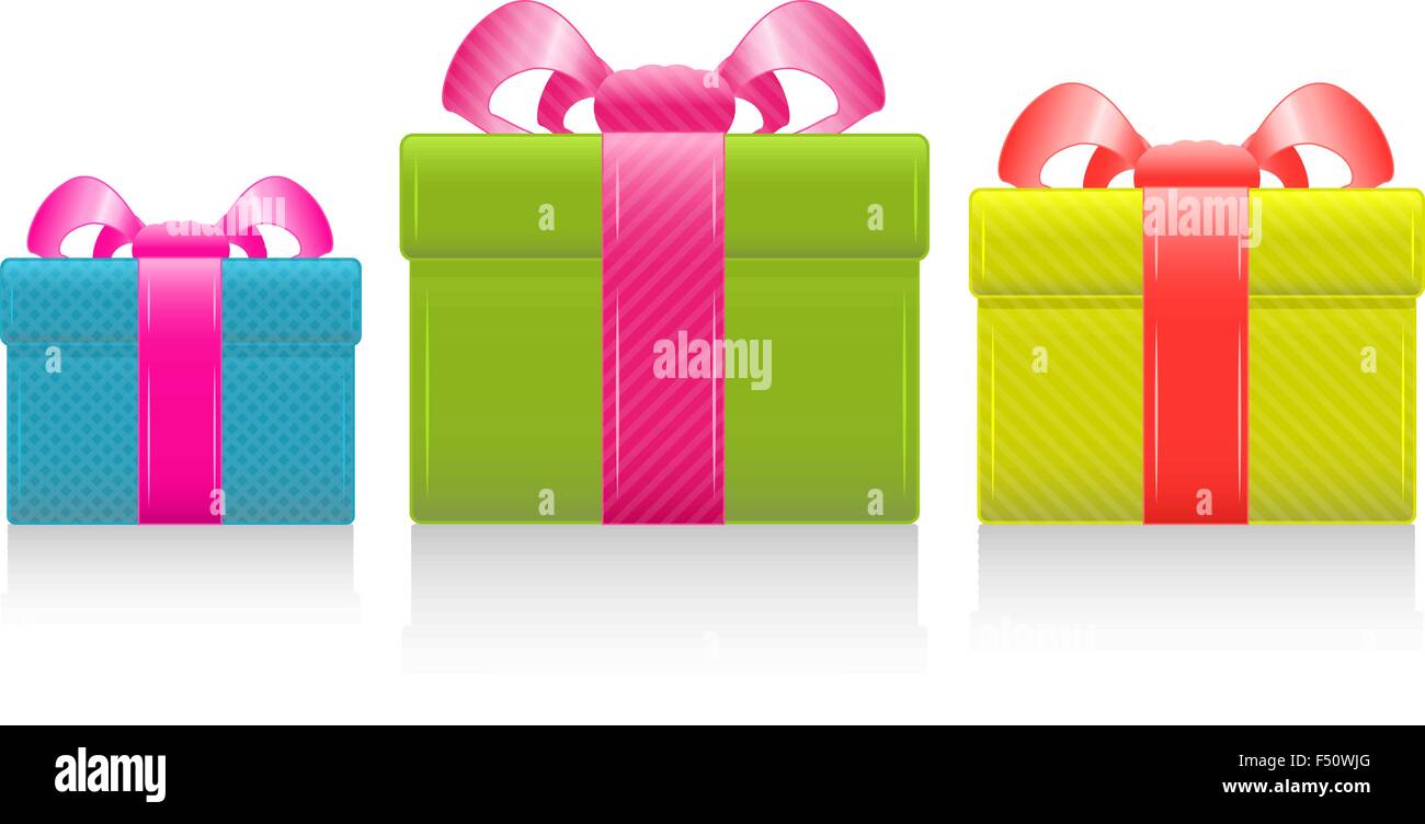 Vector gift box with silk bow Stock Vector Image & Art - Alamy