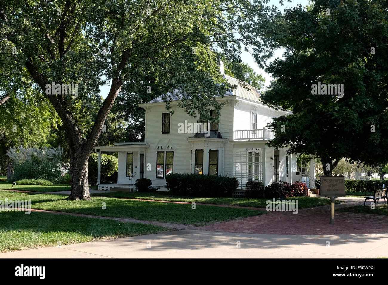 Boyhood Home of President Dwight D Eisenhower in Abilene, Kansas Stock