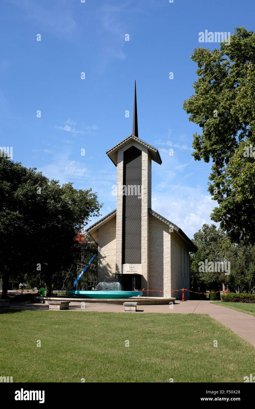 Chapel where President Dwight Eisenhower and his wife, Mamie are buried at Eisenhower National Historic Site in Abilene, Kansas Stock Photo