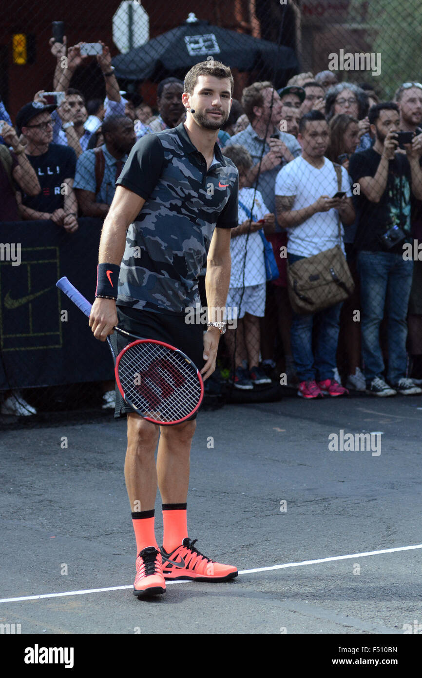 Nike's "NYC Street Tennis" Event Featuring: Grigor Dimitrov New York States When: 24 Aug 2015 Stock - Alamy