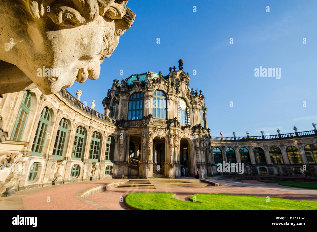 Part of the Kennel, the beautiful baroque park in the middle of town Stock Photo