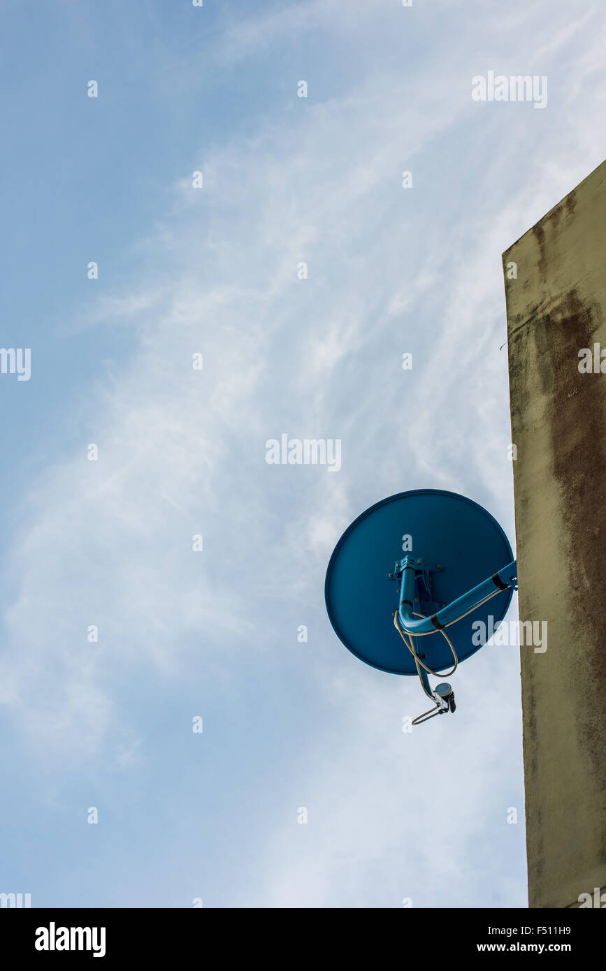 Satellite dishes installed on buildings Stock Photo Alamy