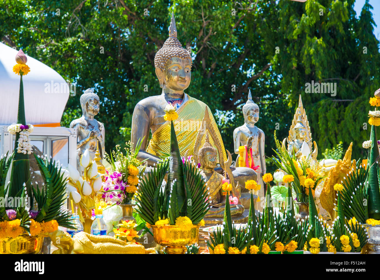 Buddha statue in the temple of Thailand Stock Photo - Alamy