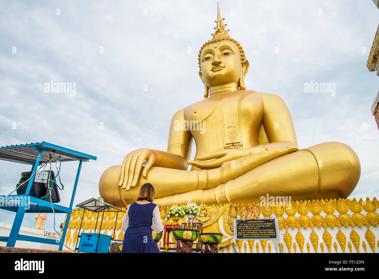 Buddha statue in the temple of Thailand Stock Photo - Alamy