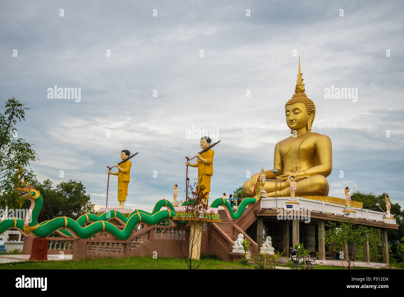Buddha statue in the temple of Thailand Stock Photo - Alamy