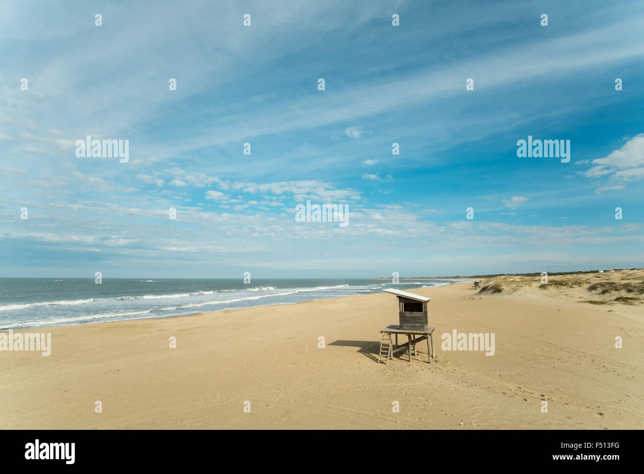 Punta del Diablo beach on Uruguays east coast Stock Photo
