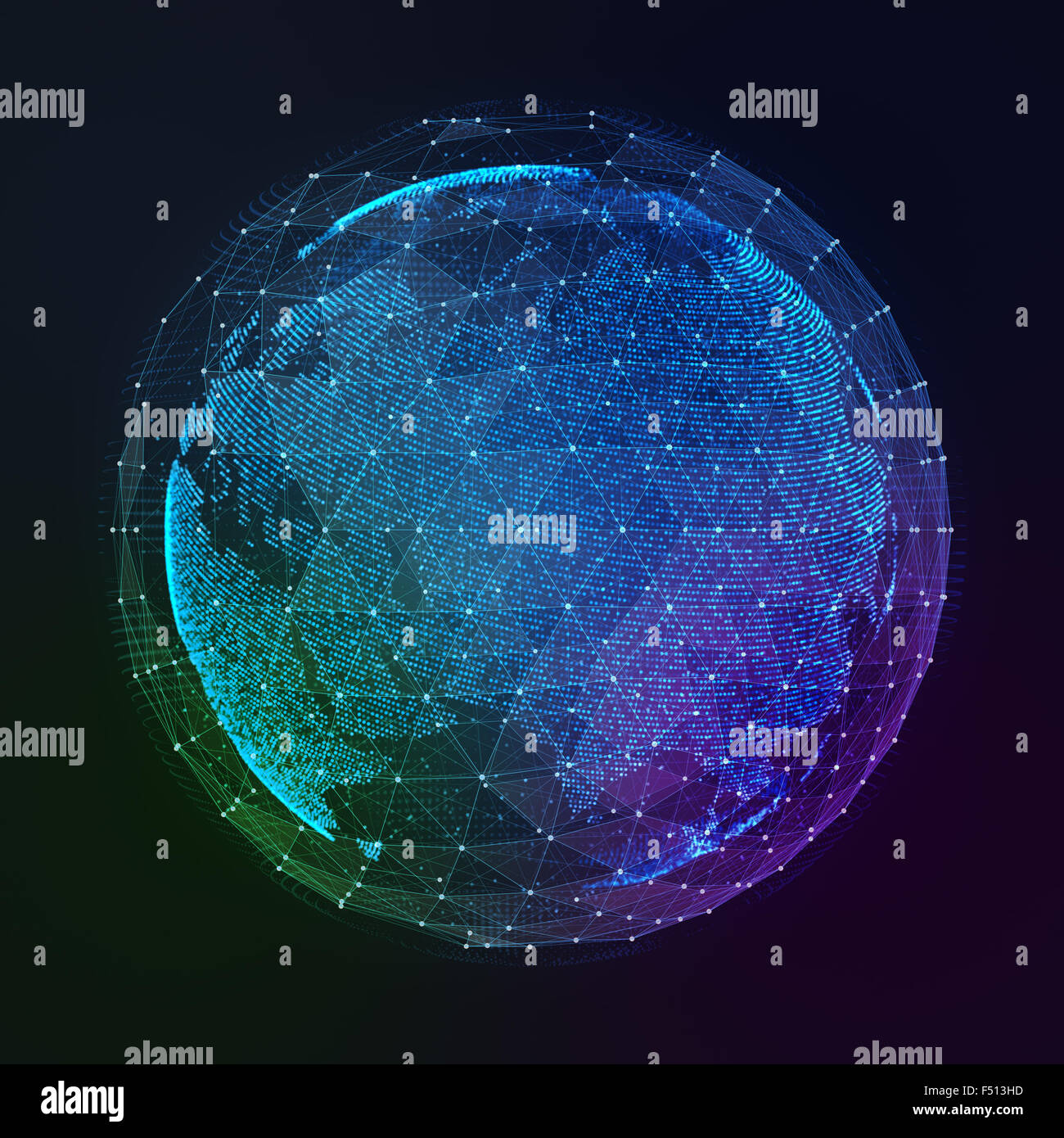 Abstract illustration internet network in the Earth map Stock Photo - Alamy