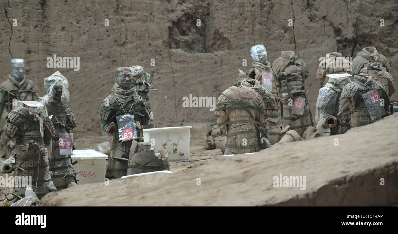 Terracotta Warriors. No.1 Pit. Stock Photo