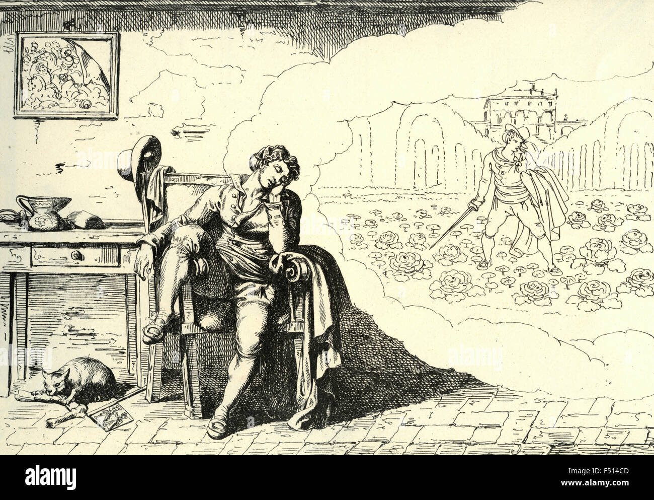 Illustration Dream of Meo Patacca Stock Photo Alamy