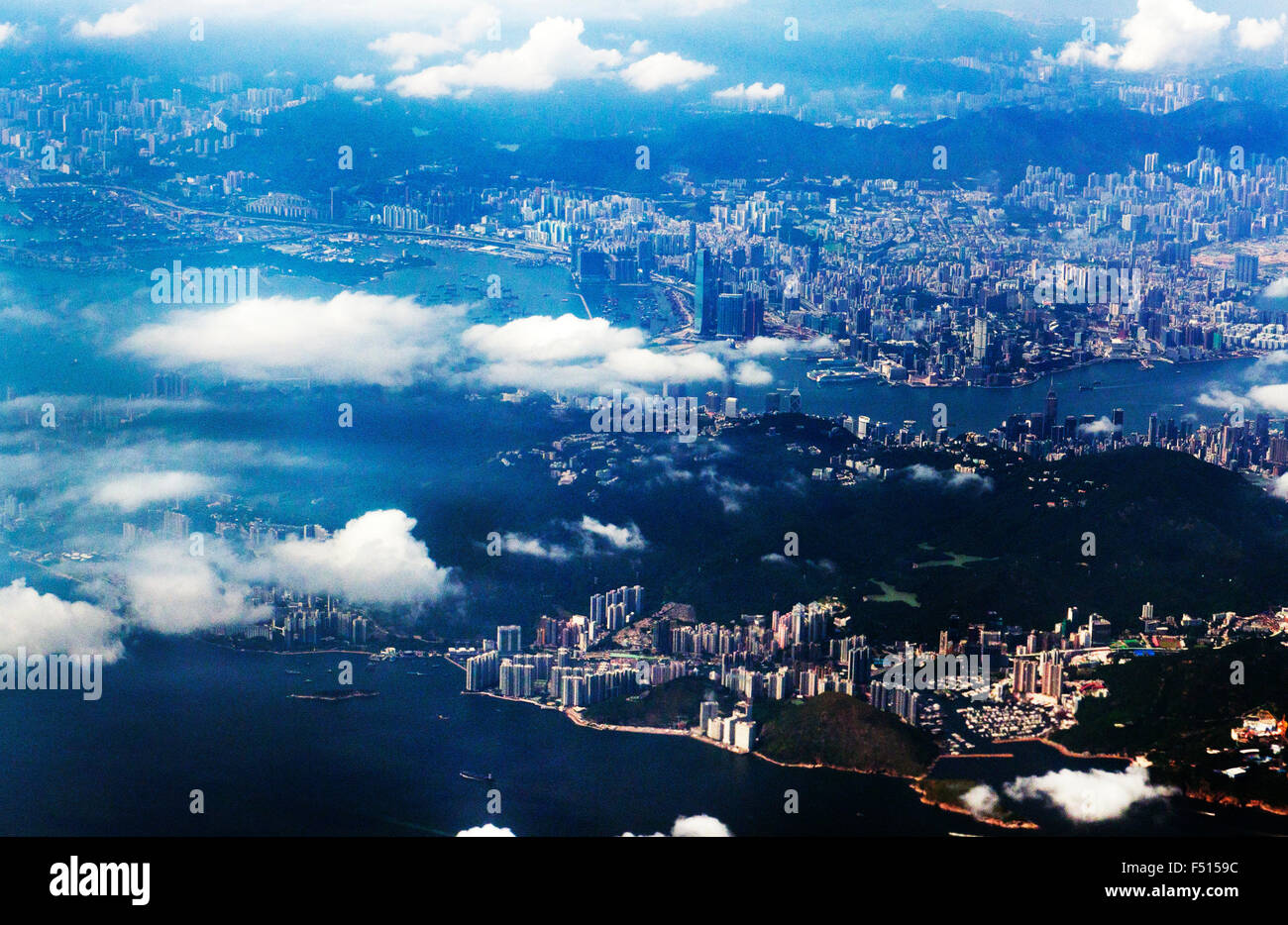 An aerial view of Hong Kong Island south side and Kowloon with the ICC tower Stock Photo Alamy An aerial view of Hong Kong Island south side and Kowloon with the ICC tower Stock Photo Alamy