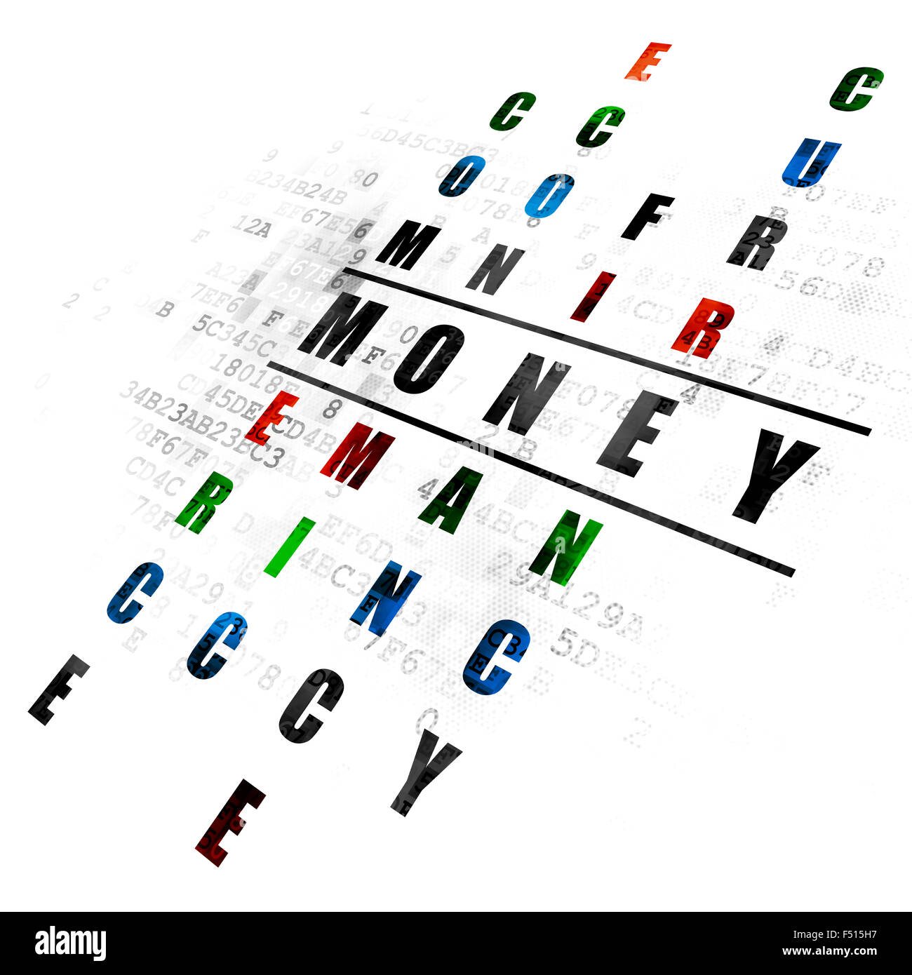 Banking concept Money in Crossword Puzzle Stock Photo Alamy