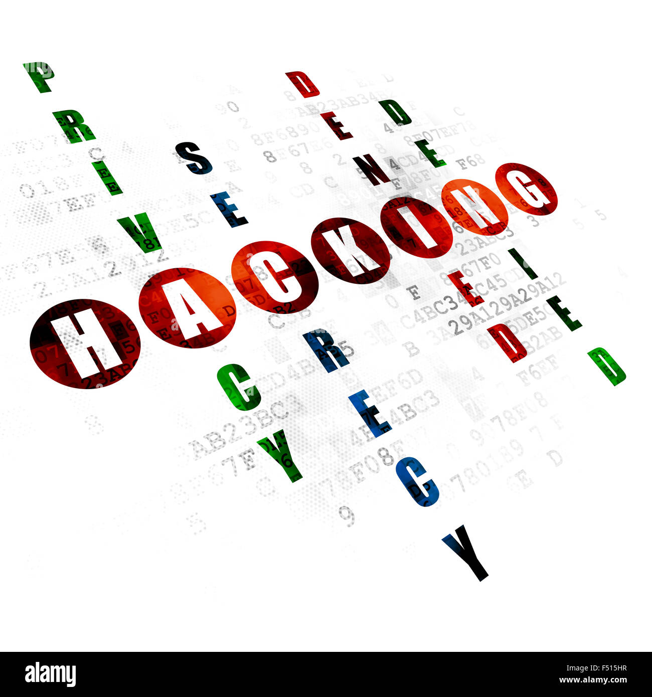 Safety concept Hacking in Crossword Puzzle Stock Photo Alamy