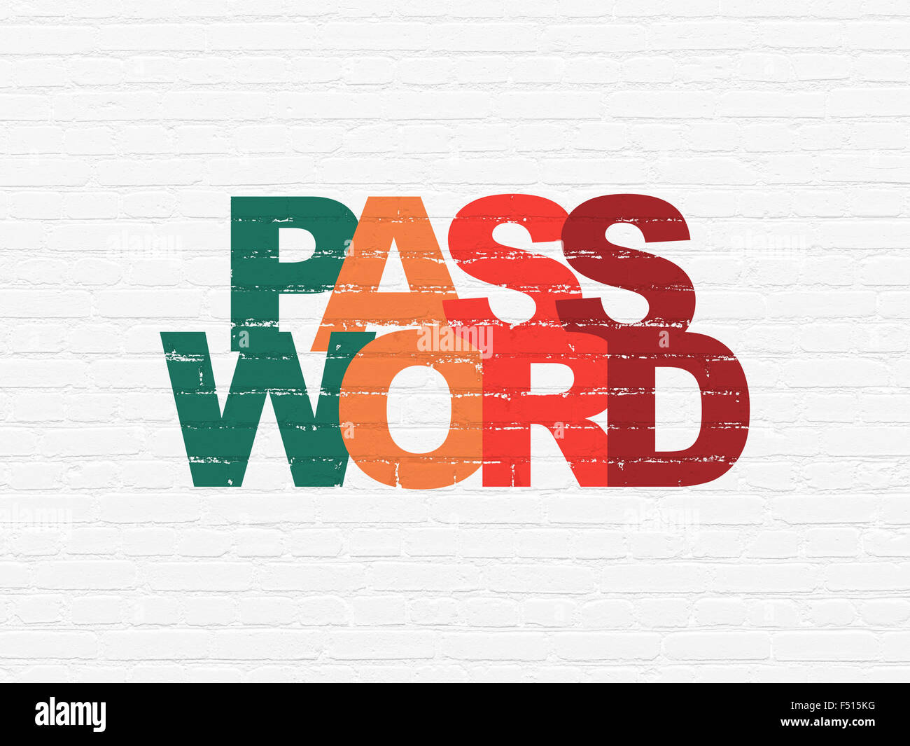 Security concept: Password on wall background Stock Photo - Alamy