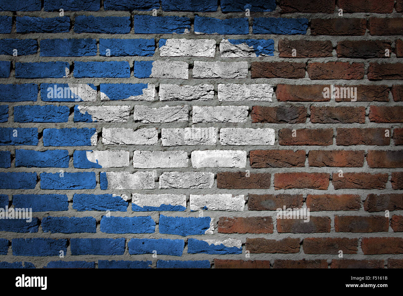 Dark brick wall texture - flag painted on wall - Antarctica Stock Photo ...