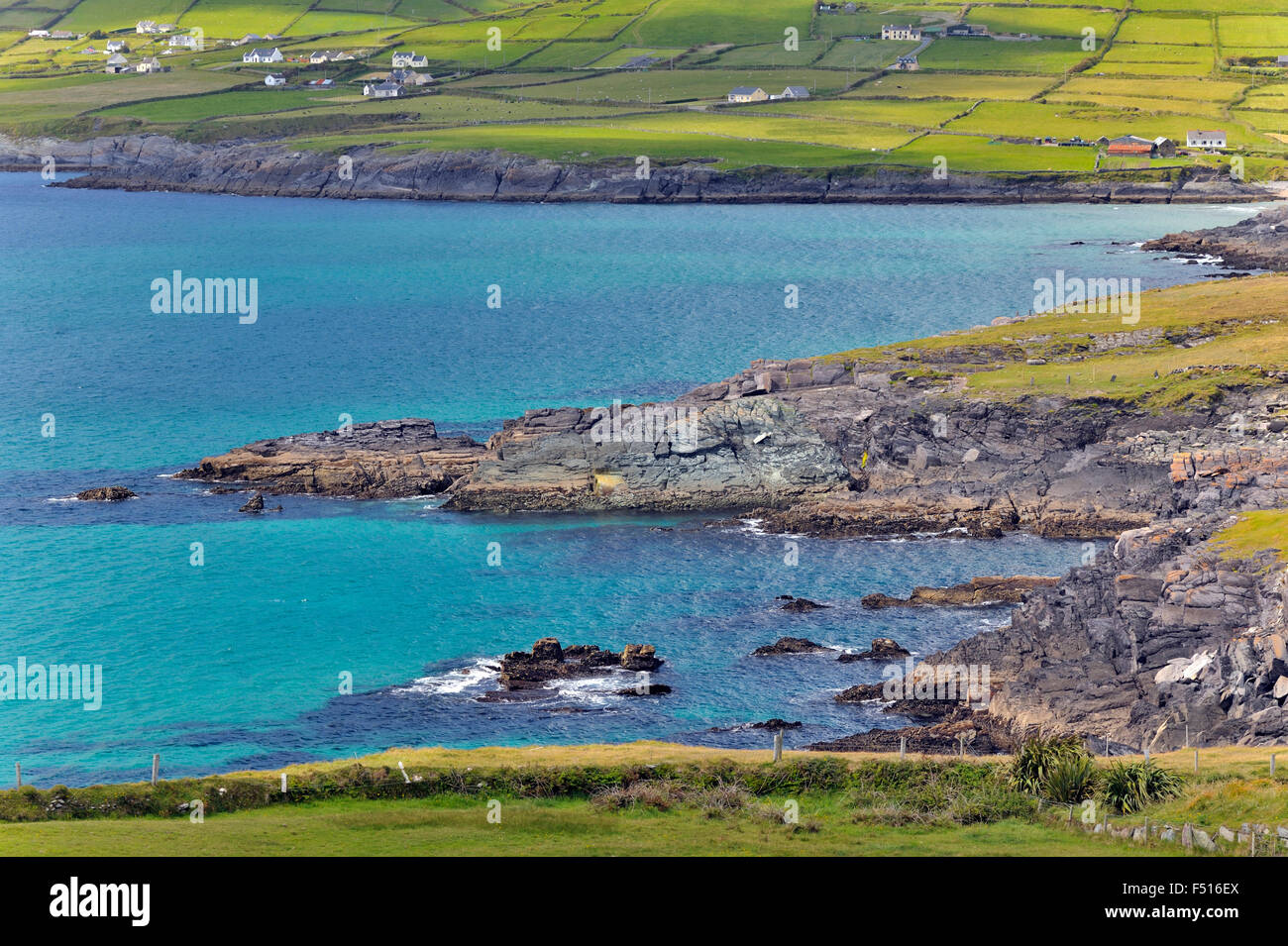 Irish landscape. Coastline atlantic ocean coast scenery Stock Photo