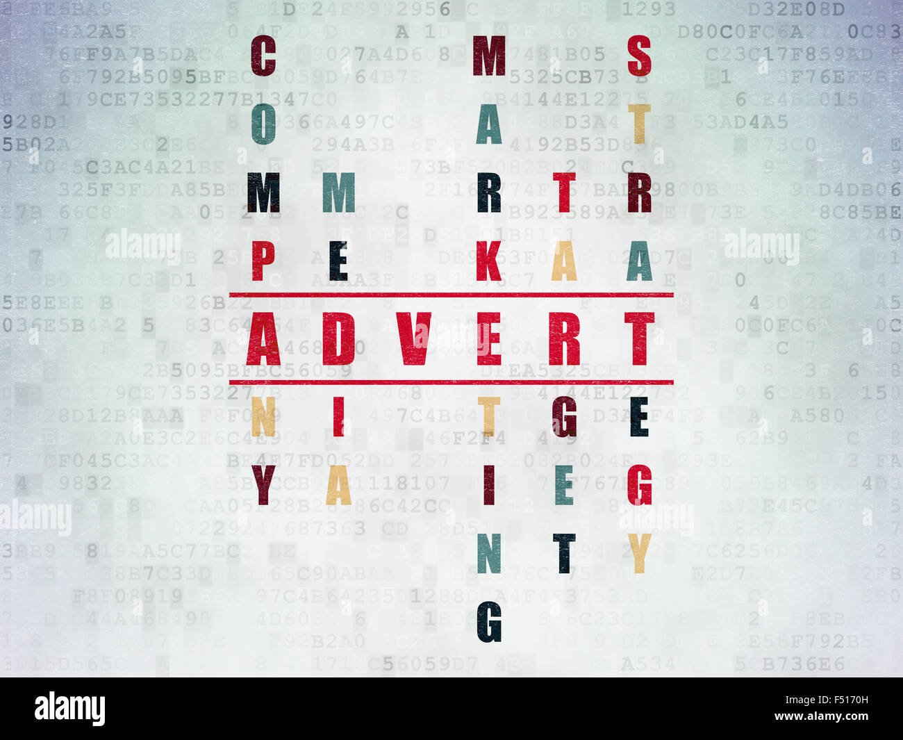 Marketing concept Advert in Crossword Puzzle Stock Photo Alamy