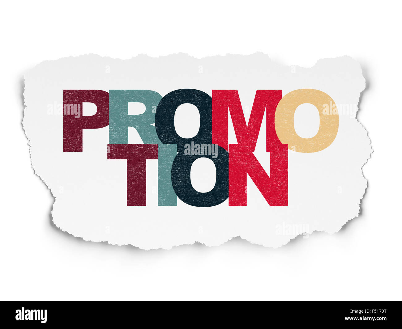 Advertising concept: Promotion on Torn Paper background Stock Photo - Alamy