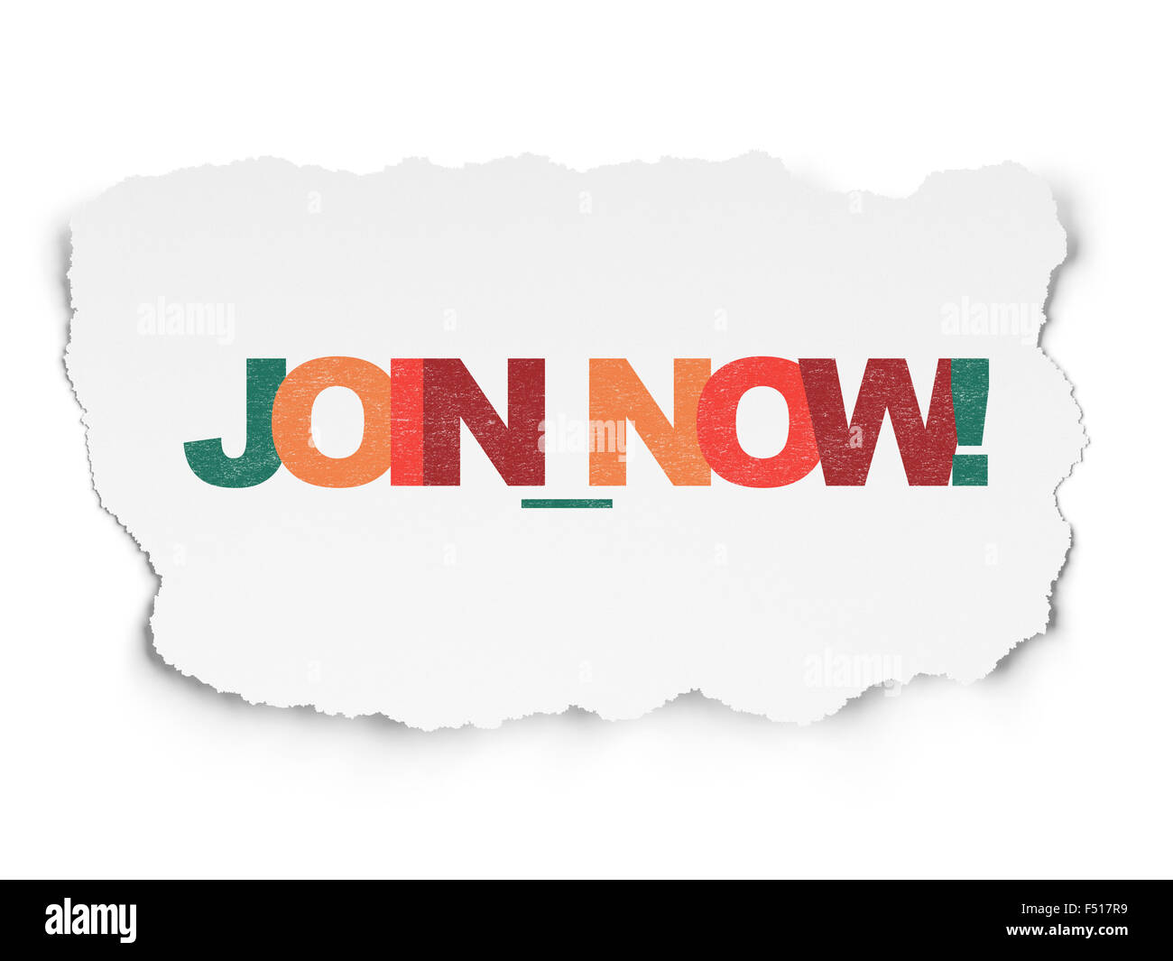 Social media concept: Join now on Torn Paper background Stock Photo - Alamy