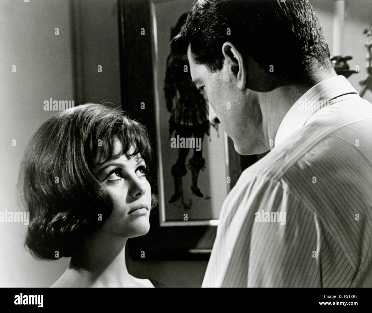The actors Rock Hudson and Claudia Cardinale in a scene from the film ...