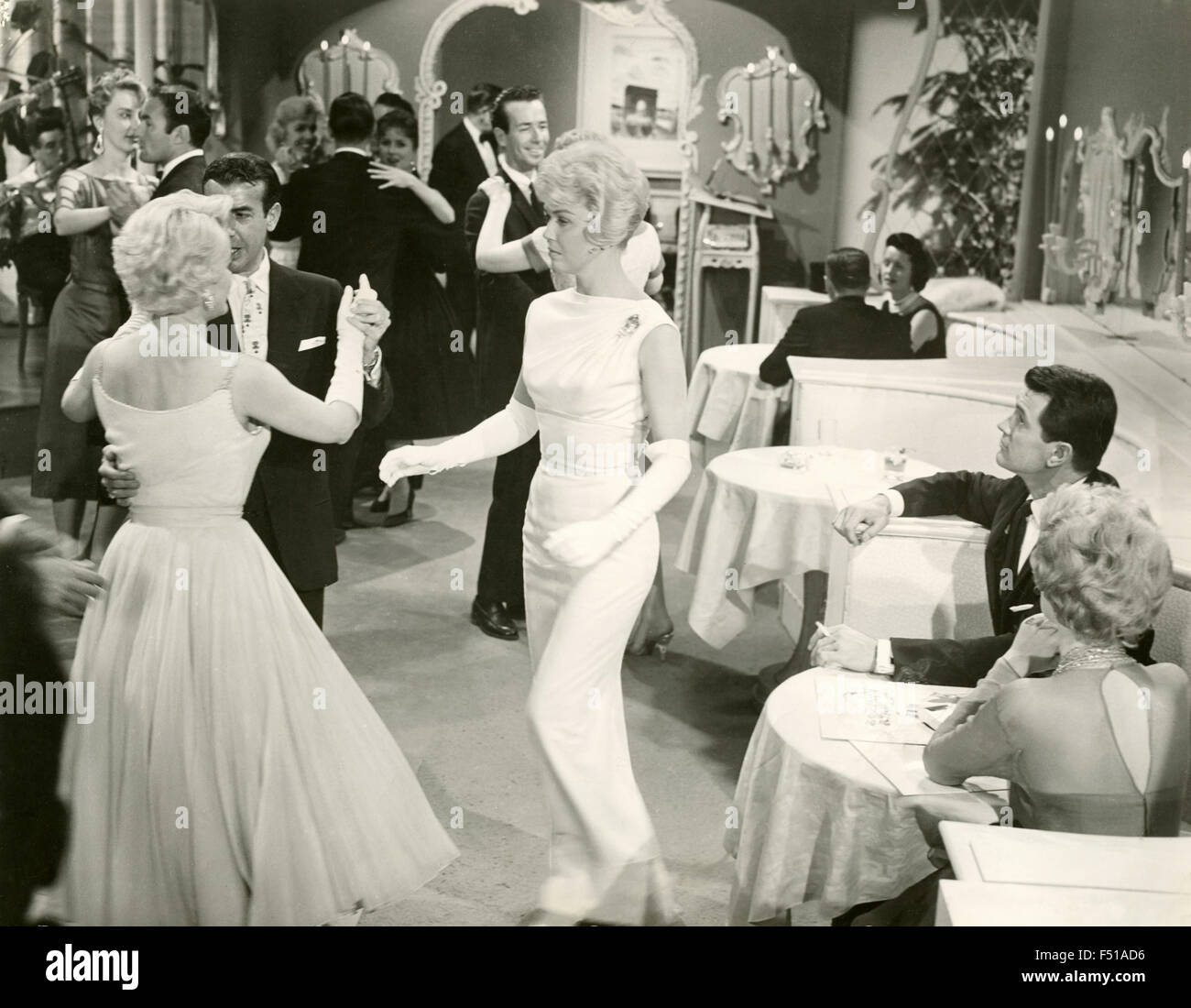 The Actors Rock Hudson And Doris Day In A Scene From The Film