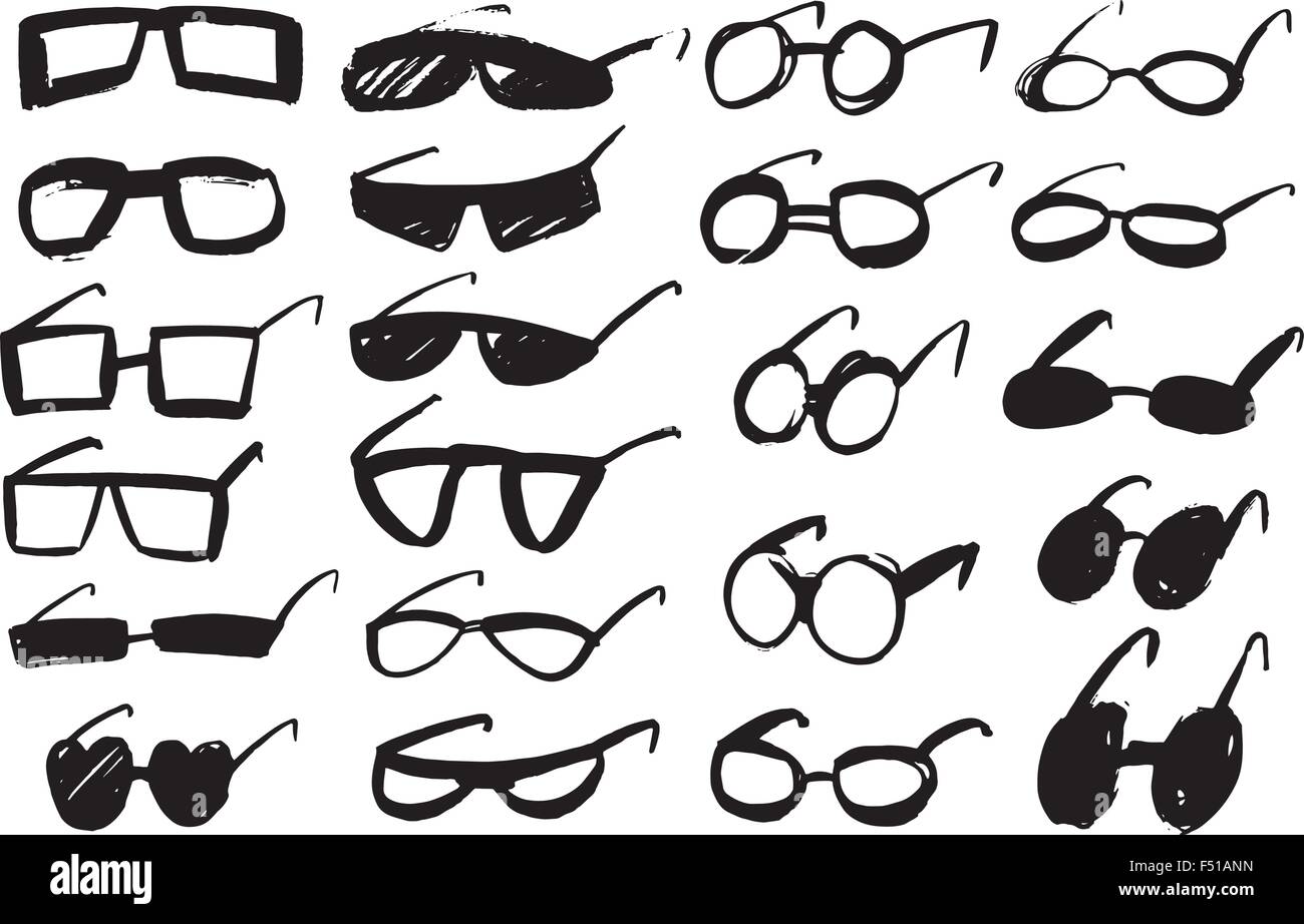 Doodle grunge glasses Stock Vector Image & Art Alamy