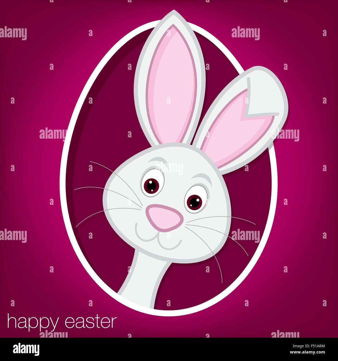 Easter bunny and egg card in vector format Stock Vector Image & Art - Alamy