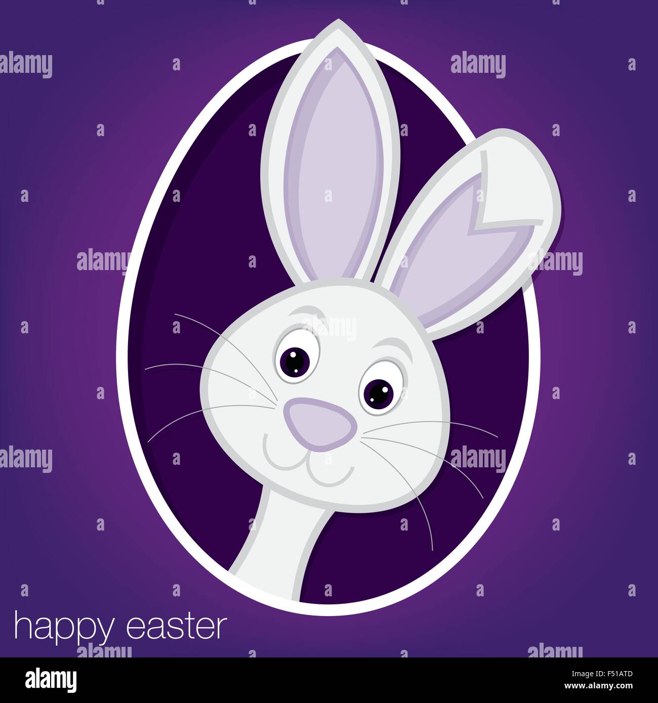 Easter bunny and egg card in vector format Stock Vector Image & Art - Alamy
