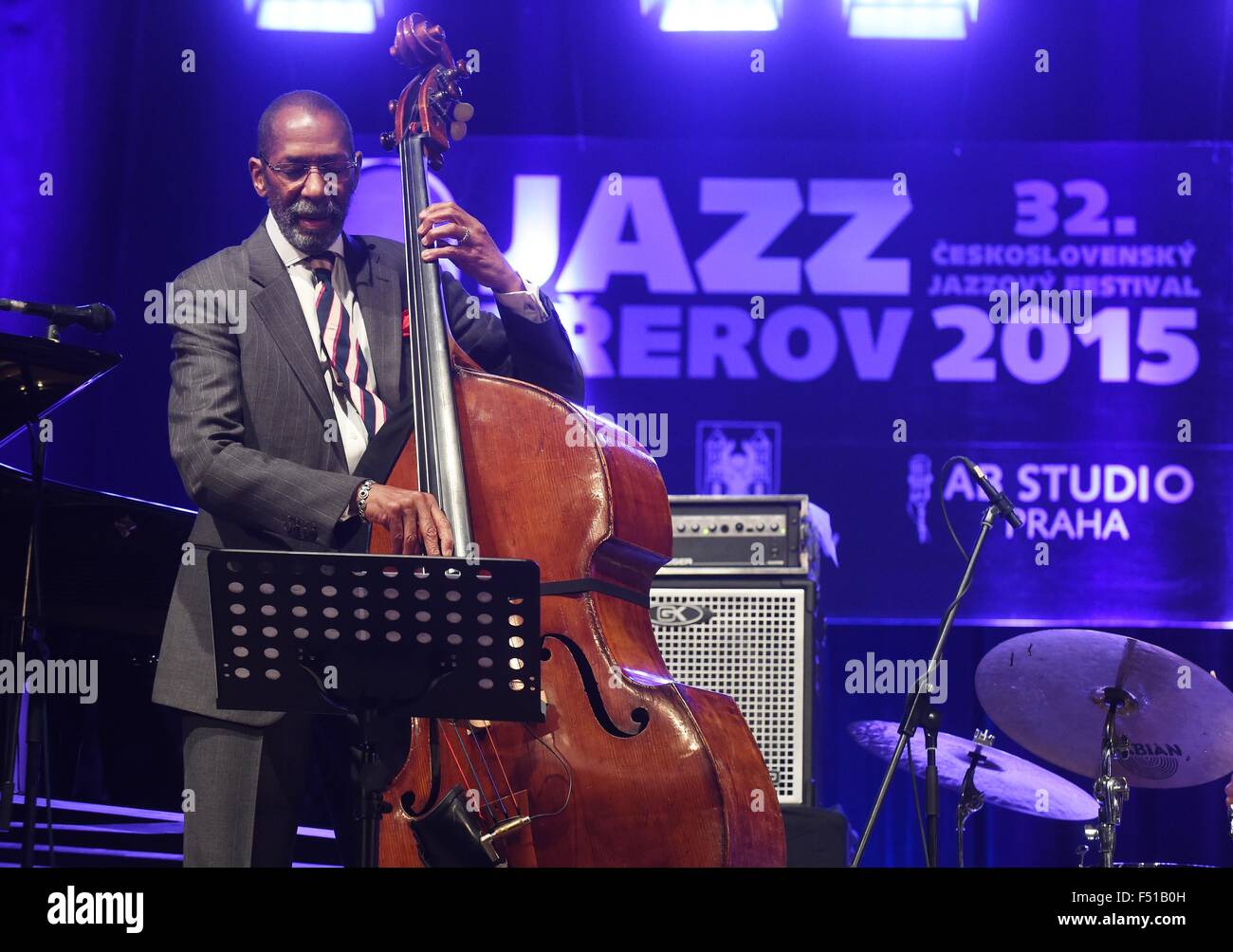 Prerov, Czech Republic. 23rd Oct, 2015. American Ron Carter´s Foursight jazz quartet performs during the Czechoslovak Jazz Festival in Prerov, Czech Republic, October 23, 2015. Pictured bassist Ron Carter. © Ludek Perina/CTK Photo/Alamy Live News Stock Photo